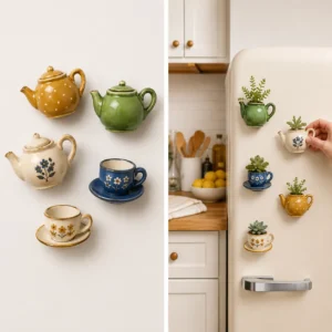 MINI CERAMIC VASES MAGNETIC FRIDGE PLANTER