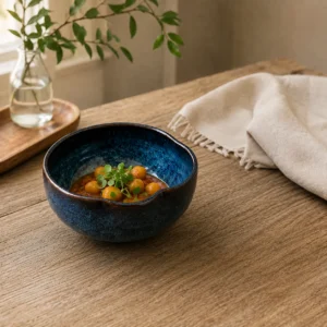 MIDNIGHT DAISY SERVING BOWL