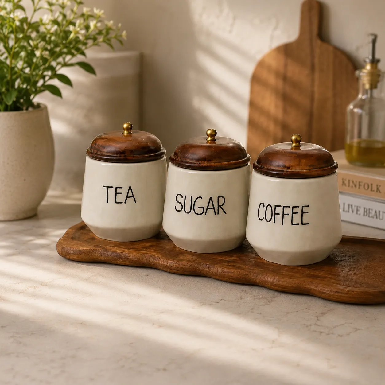 TEA, COFFEE,SUGAR JAR