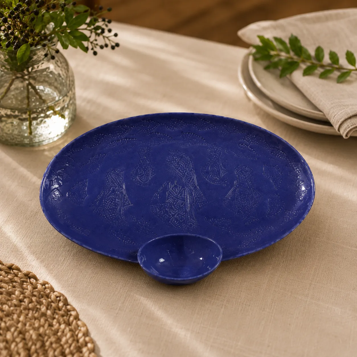 LAVENDER CHIP AND DIP PLATTER