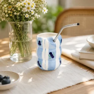 BLUEBERRY RIPPLE CERAMIC TUMBLER