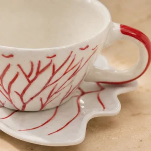 LEAF CUP AND SAUCER