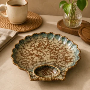 CHIP AND DIP SHELL PLATTER PEBBLE EFFECT