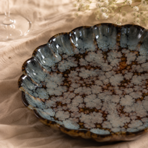 EMBER AND HONEY BROWN SNACK/DESSERT PLATE